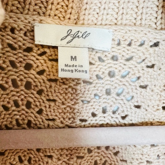 J. Jill Cable Knit Button‎ Front Cardigan Sweater Shrug Size Medium Summer - Picture 4 of 9